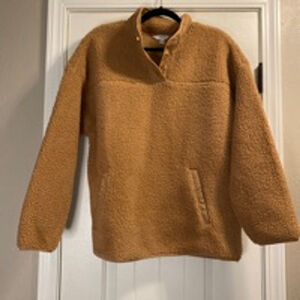 Women's Time and Tru Brown Fleece Pullover Size L